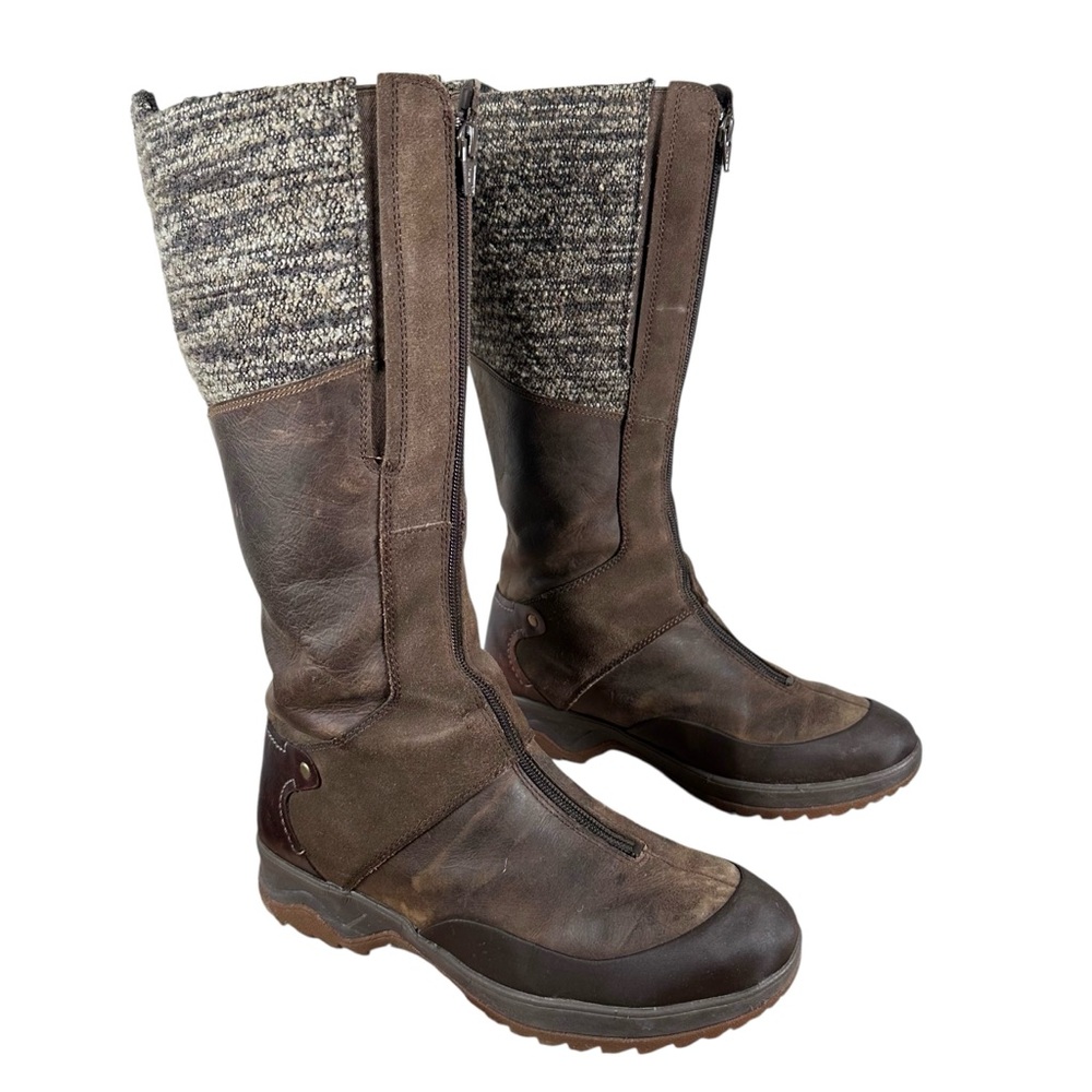 MERRELL Eventyr Cuff Waterproof Leather Boots in dark earth